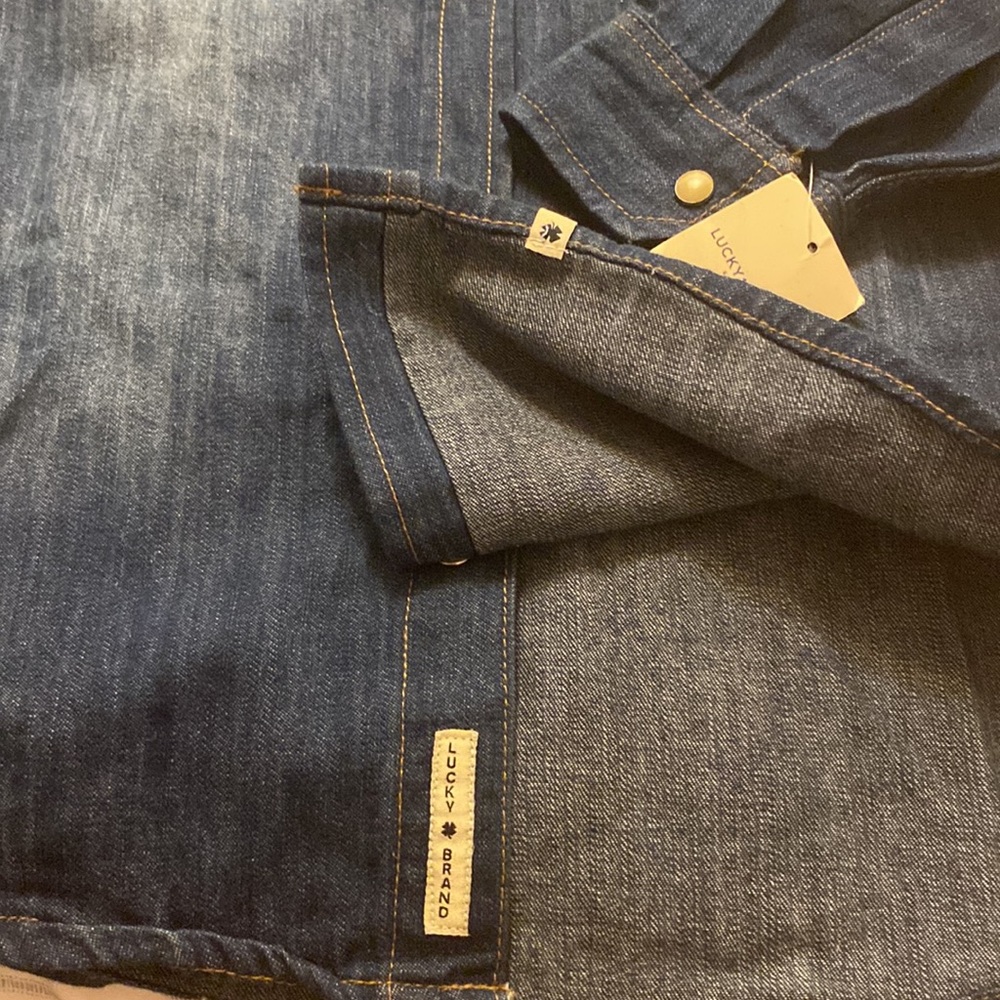 Lucky Brand, Denim Button Down Shirt, Two Tone Denim, Long Sleeve, Large… - Picture 13 of 15